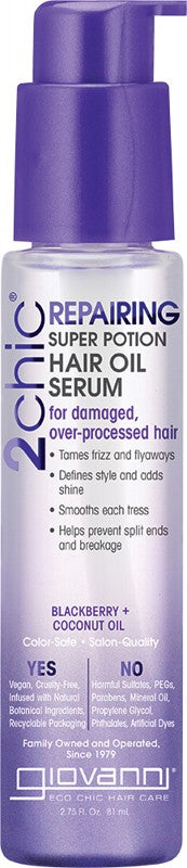 Giovanni Hair Oil Serum 2chic Repairing Damaged Hair 81ml