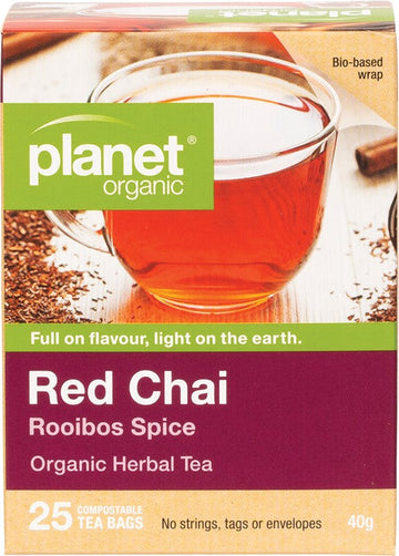 Planet Organic Herbal Tea Bags Red Chai 25pk