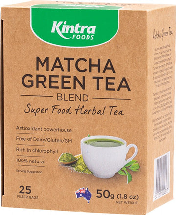 Kintra Foods Matcha Green Tea Blend Tea Bags 25pk