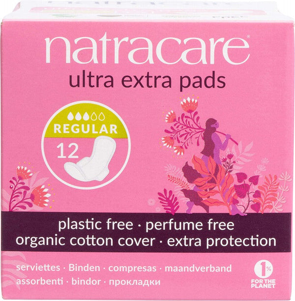 Natracare Ultra Extra Pads Regular (Wings) 12pk