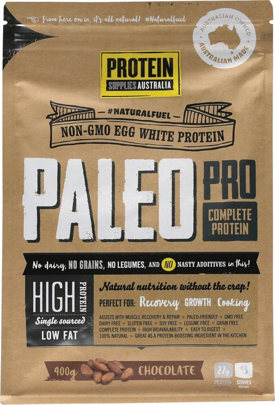 Protein Supplies Australia PaleoPro (Egg White Protein)  Chocolate 400g