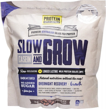 PROTEIN SUPPLIES AUSTRALIA Slow & Grow (Slow Release)  Chocolate 1kg