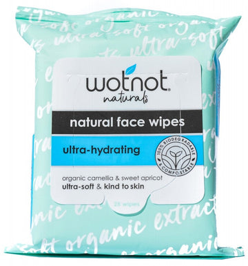 Wotnot Natural Face Wipes Ultra Hydrating 25pk