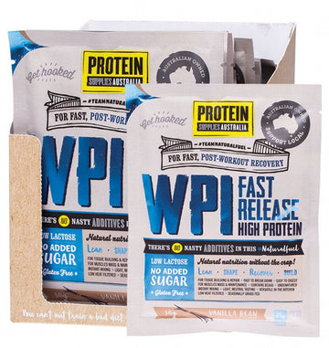 PROTEIN SUPPLIES AUSTRALIA WPI (Whey Protein Isolate)  Vanilla Bean 12x30g