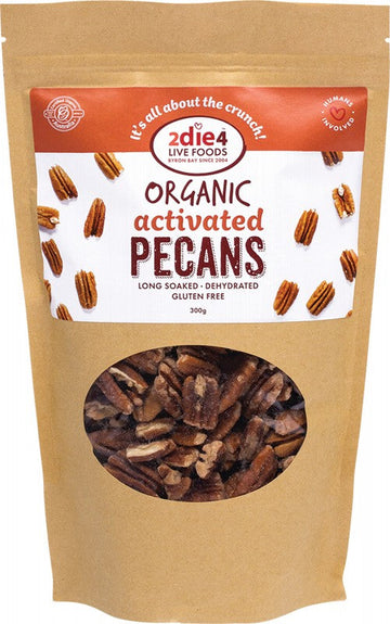 2die4 Live Foods Organic Activated Pecans Activated with Fresh Whey 300g