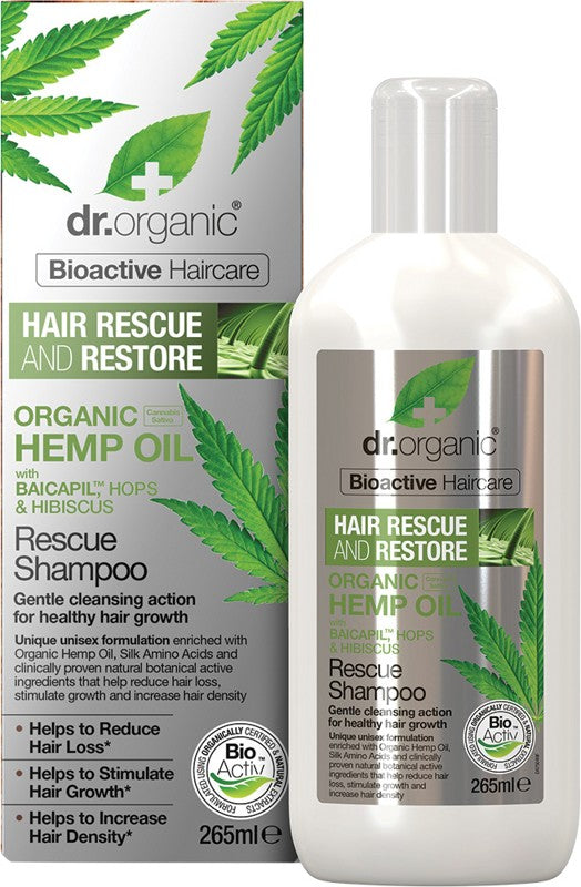 Dr Organic Rescue & Restore Shampoo Organic Hemp Oil 265ml