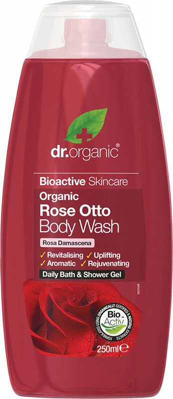 Dr Organic Body Wash Rose Otto 250ml