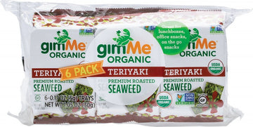 GimMe Roasted Seaweed Snacks Teriyaki Multi Pack 6x5g