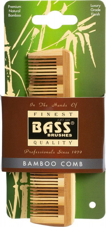 Bass Brushes Bamboo Comb Pocket Size Fine Tooth