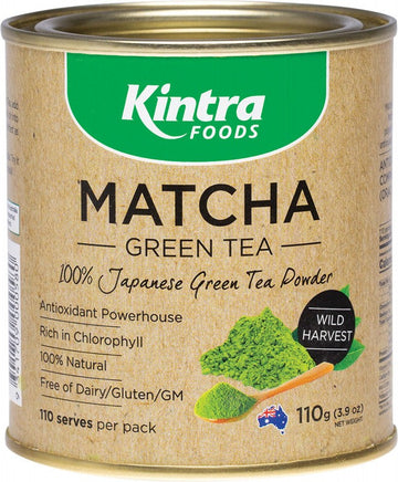 Kintra Foods Matcha Green Tea Powder 100% Japanese Green Tea 110g