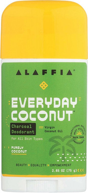 Alaffia Everyday Coconut Deodorant Charcoal & Purely Coconut 75g