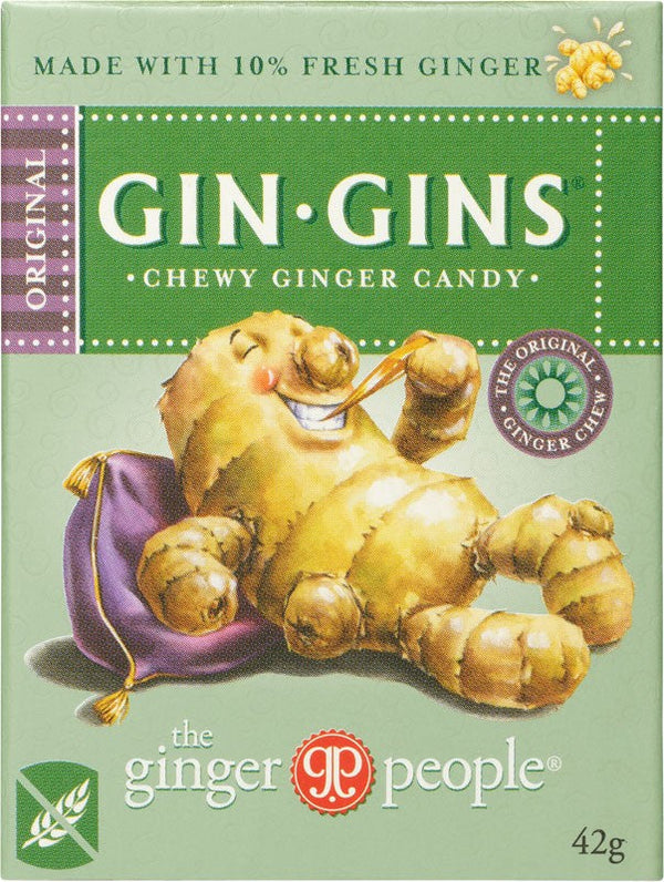 THE GINGER PEOPLE Gin Gins Ginger Candy  Chewy - Original 42g
