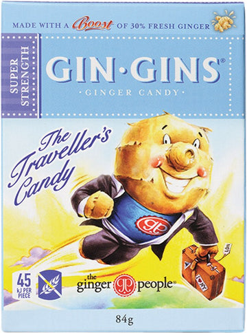 THE GINGER PEOPLE Gin Gins Ginger Candy  Super Strength 84g