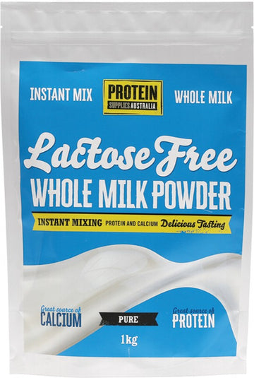 Protein Supplies Australia Whole Milk Powder Lactose Free 1kg