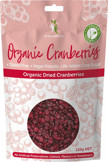 Dr Superfoods Dried Cranberries Organic 125g