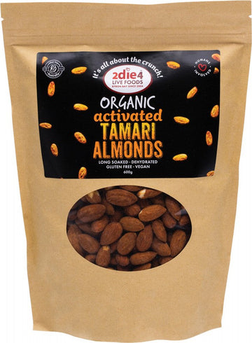 2die4 Live Foods Organic Activated Tamari Almonds 600g