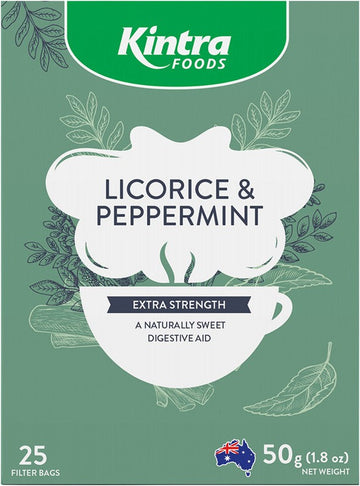 Kintra Foods Herbal Tea Bags Licorice & Peppermint Tea 25pk