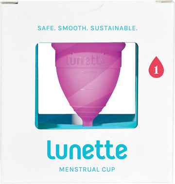 LUNETTE Reusable Menstrual Cup - Violet  Model 1 - For Light To Normal Flow 1