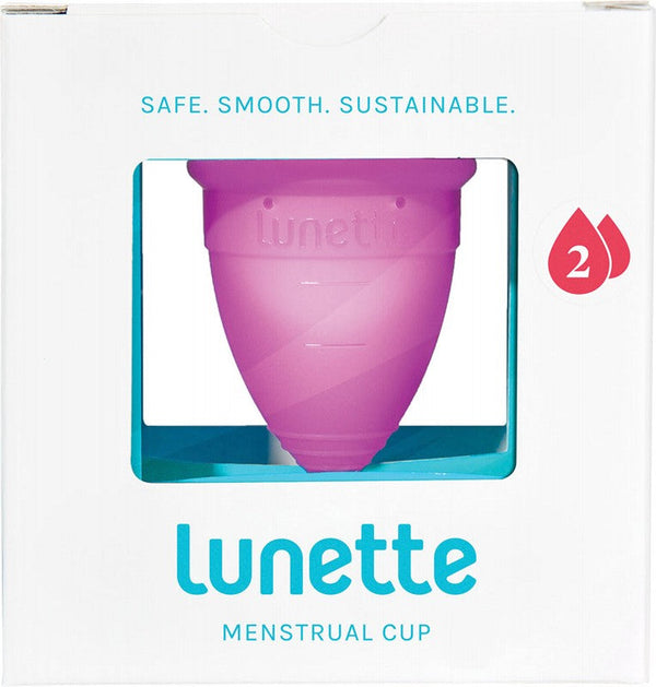 LUNETTE Reusable Menstrual Cup - Violet  Model 2 - For Normal To Heavy Flow 1