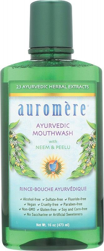 AUROMERE Mouthwash - Ayurvedic  Neem & Peelu 473ml