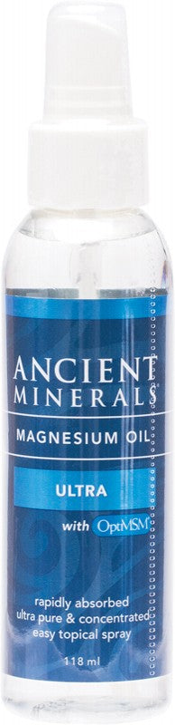 Ancient Minerals Magnesium Oil (50%) & MSM Ultra 118ml