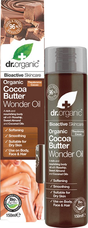 Dr Organic Wonder Oil Organic Cocoa Butter 150ml