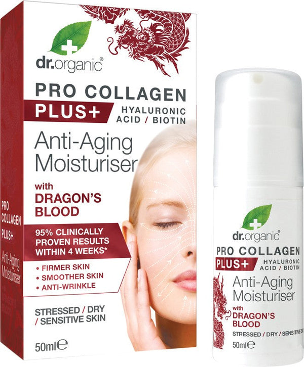 Dr Organic Pro Collagen+ Anti Aging Moisturiser Dragon Blood 50ml