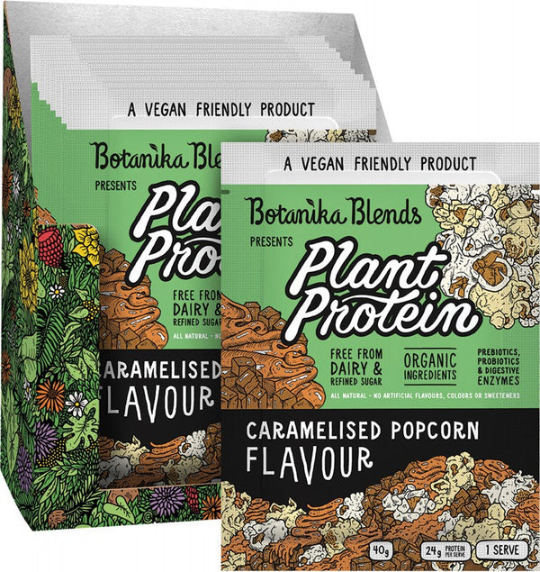 BOTANIKA BLENDS Plant Protein  Caramelised Popcorn 12x40g