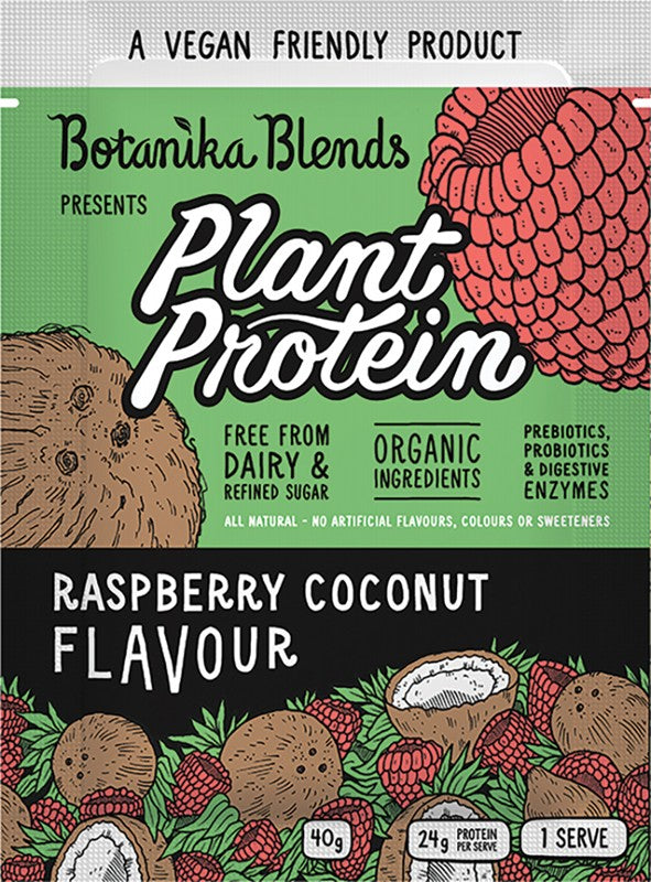 BOTANIKA BLENDS Plant Protein  Raspberry Coconut 12x40g