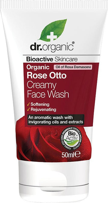 DR ORGANIC Creamy Face Wash (Mini)  Organic Rose Otto 50ml