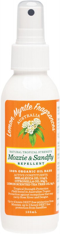 Lemon Myrtle Fragrances Mozzie & Sandfly Repellent 125ml