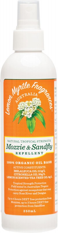 Lemon Myrtle Fragrances Mozzie & Sandfly Repellent 250ml