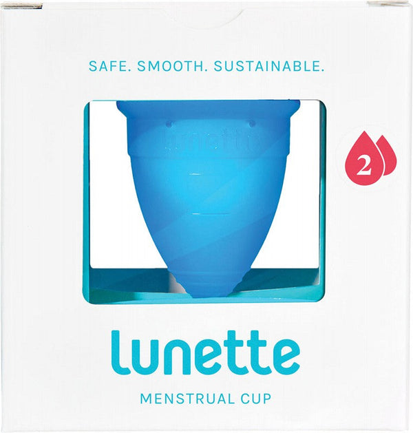 Lunette Reusable Menstrual Cup Blue Model 2 Normal-Heavy Flow 1