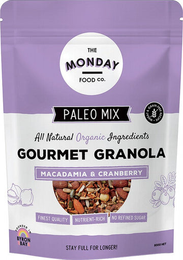THE MONDAY FOOD CO Paleo Gourmet Granola  Macadamia & Cranberry 800g