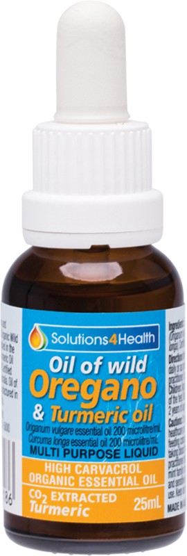 Solutions 4 Health Oil of Wild Oregano with Turmeric Oil 25ml
