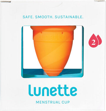 Lunette Reusable Menstrual Cup Orange Model 2 Normal-Heavy 1
