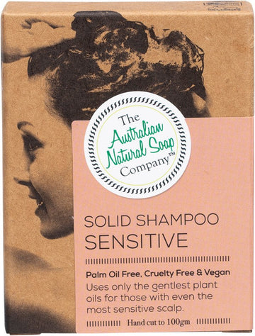 Australian Natural Soap CO Solid Shampoo Bar Sensitive Scalp 100g