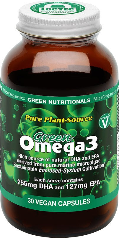 Green Nutritionals Green Omega3 Vegan Capsules 255mg + 127mg 30 Caps