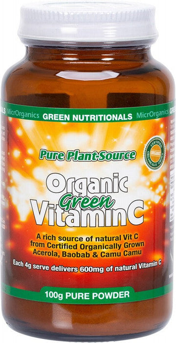 Green Nutritionals Organic Green Vitamin C Powder 600mg 100g