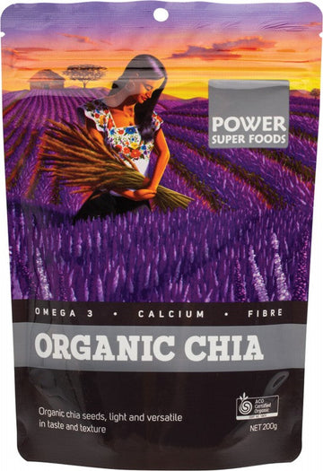 Power Super Foods Chia Seeds Certified Organic The Origin Series 200g