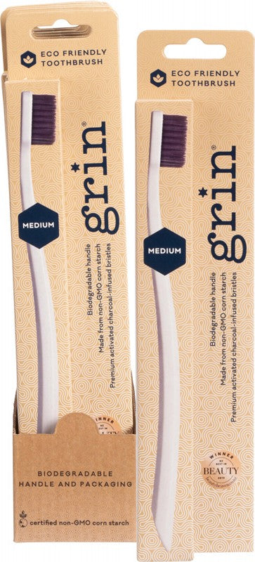 GRIN Biodegradable Toothbrush  Medium - Ivory Desert 8