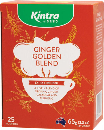 Kintra Foods Herbal Tea Bags Ginger Golden Blend 25pk