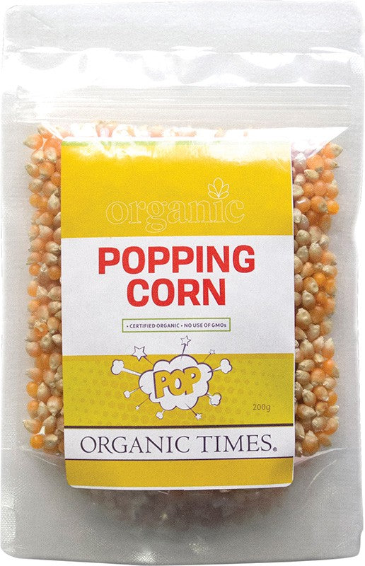 Organic Times Popping Corn 200g