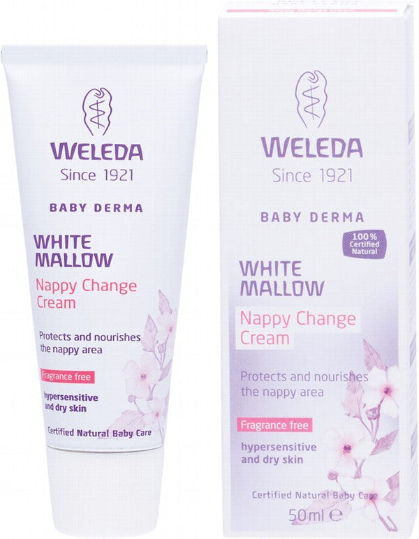 Weleda White Mallow Nappy Change Cream Fragrance Free 50ml
