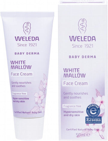 Weleda White Mallow Face Cream Baby Derma Fragrance Free 50ml