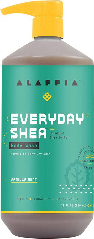 Alaffia Everyday Shea Body Wash Vanilla Mint 950ml