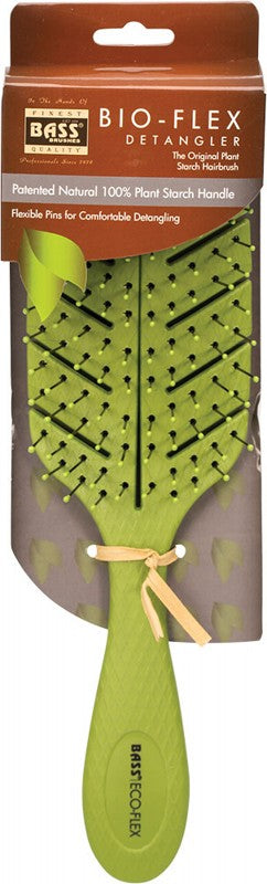 Bass Brushes Bio-Flex Detangler Hair Brush Green