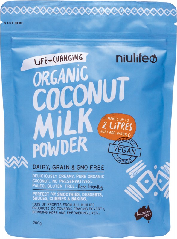 Niulife Coconut Milk Powder Makes Up To 2 Litres 200g