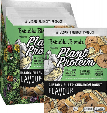 BOTANIKA BLENDS Plant Protein  Custard Filled Cinnamon Donut 12x40g
