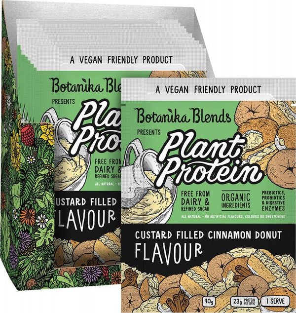 BOTANIKA BLENDS Plant Protein  Custard Filled Cinnamon Donut 12x40g